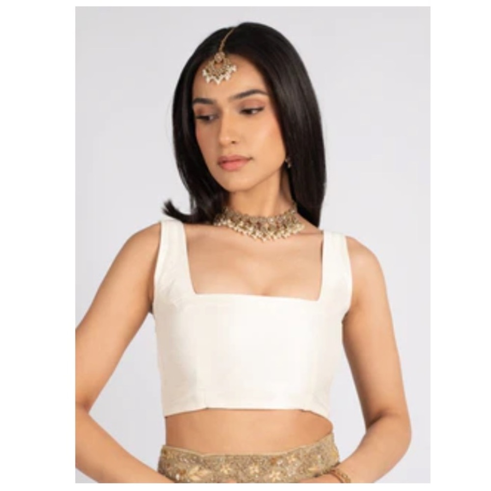The Saree Room Cream Diya Blouse (lehenga blouse)